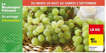 Carrefour Raisin blanc (¹) Variété Italia. Catégorie 1. offre