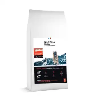 Decathlon Croquettes chien adulte sport intense poulet et poisson- pro team endurance 4400 offre