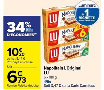 Carrefour Napolitain L'Original LU offre