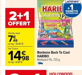 Carrefour Bonbons Back To Cool HARIBO Multipack Pik, 720 g. offre