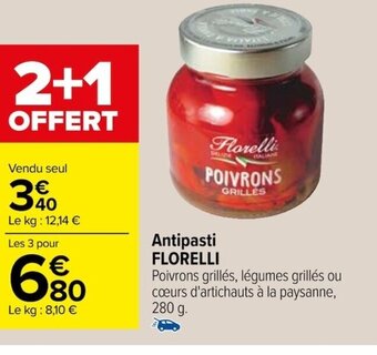 Carrefour Antipasti FLORELLI offre