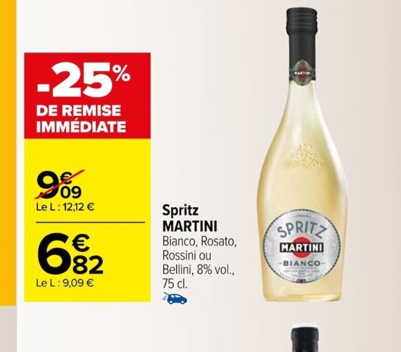 Promo Spritz MARTINI Bianco, Rosato, chez Carrefour