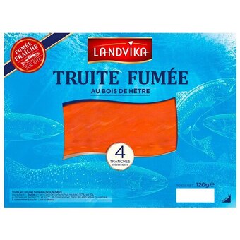Carrefour Landvika truite fumée au bois de hêtre offre