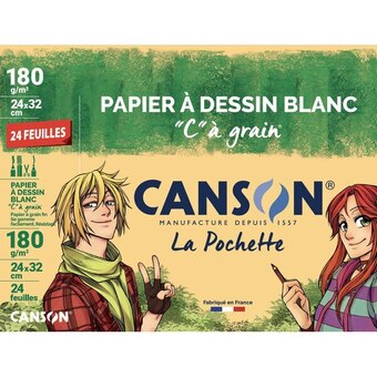 Carrefour Canson pochette de 24 feuilles de papier à dessin offre