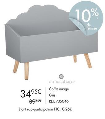Atmosphera coffre nuage gris