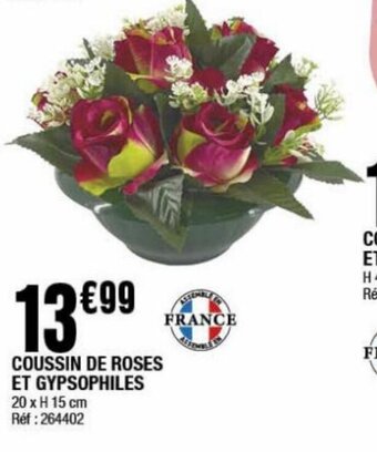 La Foir'Fouille COUPE DE ROSES ET ORCHIDÉES(¹) H 45 cm offre