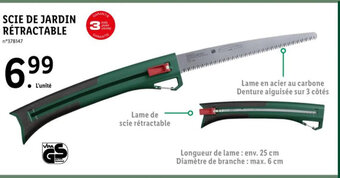Lidl SCIE DE JARDIN RÉTRACTABLE offre