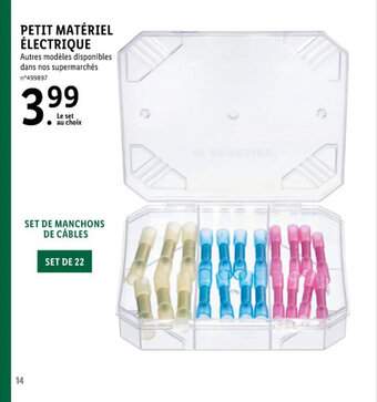 Lidl PETIT MATÉRIEL ÉLECTRIQUE offre