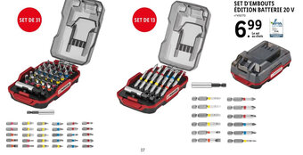 Lidl SET D'EMBOUTS ÉDITION BATTERIE 20 V offre