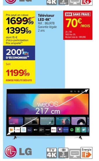 Carrefour Téléviseur offre