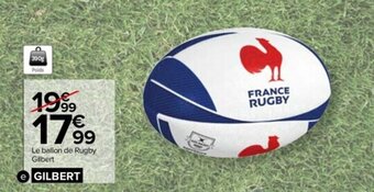 Carrefour Ballon de rugby gilbert FFR taille 5 offre