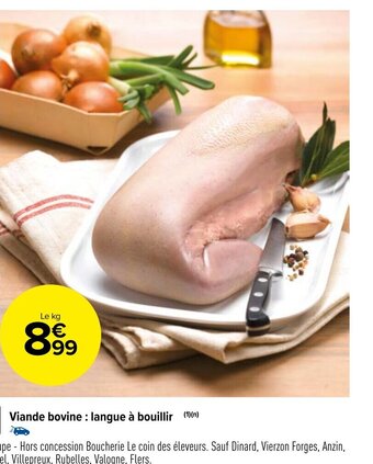 Carrefour Market Viande bovine: langue à bouillir (¹)(n) offre