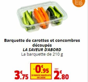 Coccinelle Express Barquette de carottes et concombres offre