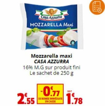 Coccinelle Express Mozzarella maxi CASA AZZURRA offre