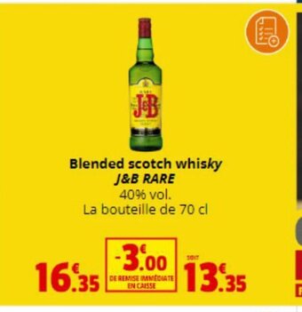 Blended scotch whisky J&B RARE