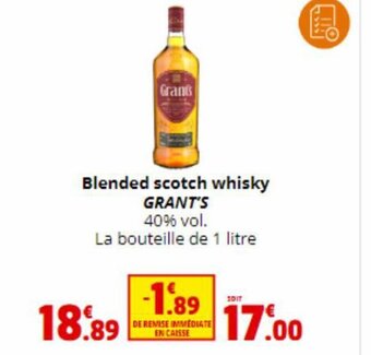 Coccinelle Express Blended scotch whisky GRANT'S offre