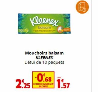 Coccinelle Express Mouchoirs balsam KLEENEX L'étui de 10 paquets offre