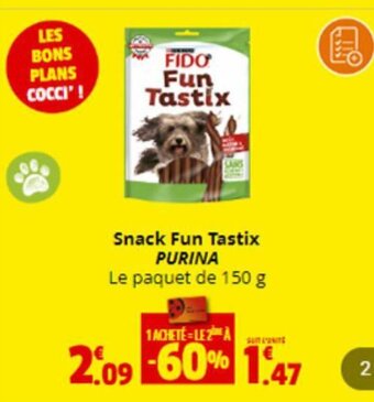 Coccinelle Supermarché Snack Fun Tastix PURINA offre