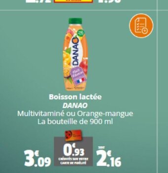 Coccinelle Supermarché Boisson lactée DANAO offre
