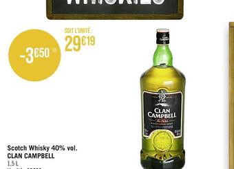 Clan campbell scotch whisky 40% vol.
