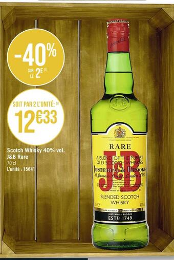 Casino Supermarchés J&b scotch whisky 40% vol. rare offre