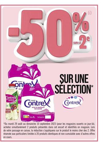 Casino Supermarchés Contrex -50% sur le 2e sur une sélection contrex offre