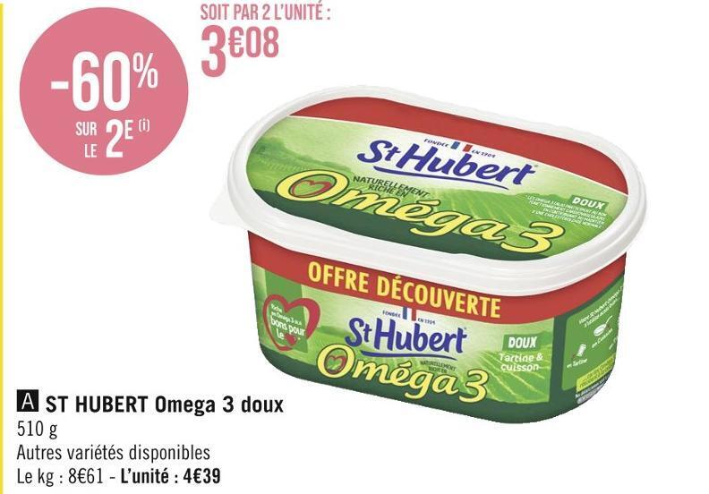 Promo St hubert st hubert omega 3 doux chez Casino Hyperfrais
