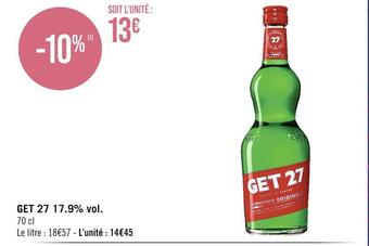 Casino Supermarchés Get 27 get 27 17.9% vol. offre