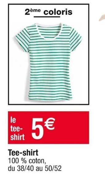 Tee-shirt 100 % coton, du 38/40 au 50/52