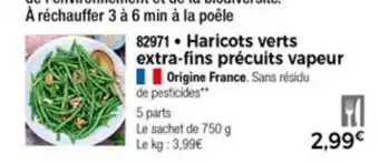 Thiriet Haricots verts extra-fins précuits vapeur offre