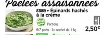 Thiriet Épinards hachés à la crème offre
