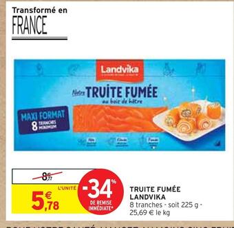 Intermarché Landvika truite fumée offre