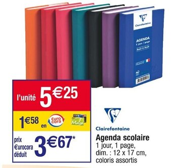 Clairefontaine agenda scolaire
