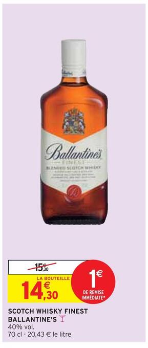 Intermarché Ballantine's scotch whisky finest offre