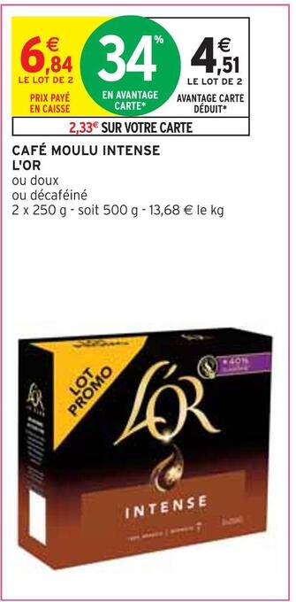 Intermarché L'or café moulu intense offre