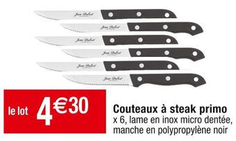 Cora x Carrefour Primo couteaux à steak offre