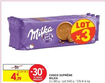 Intermarché Milka choco suprême offre