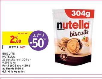Intermarché Nutella biscuits offre