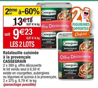 Cora x Carrefour Cassegrain ratatouille cuisinée à la provençale offre