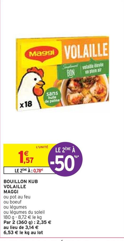 Promo Maggi bouillon kub volaille chez Intermarché