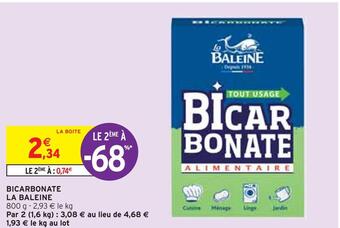 Intermarché La baleine bicarbonate offre