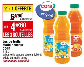 Cora x Carrefour Cora jus de fruits matin douceur offre