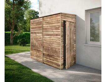 Brico Dépôt Abri de stockage adossé en pin - l. 217 x p. 105 x h. 217 cm offre