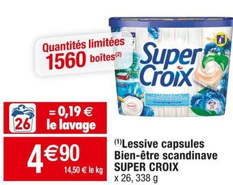 Cora x Carrefour Super croix (1)lessive capsules bien-être scandinave offre