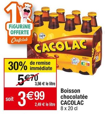 Cora x Carrefour Cacolac boisson chocolatée offre