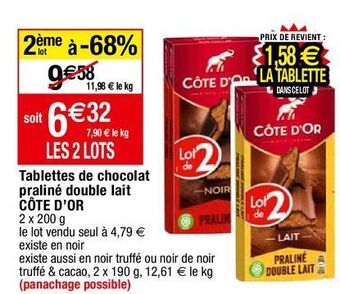 Chocolats côte d'or