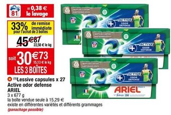 Migros Lessive en capsules ariel offre