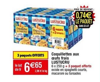 Migros Pâtes lustucru offre