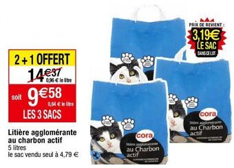 Migros Litière pour chats cora offre
