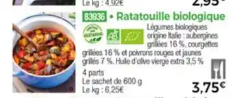Thiriet Ratatouille biologique offre